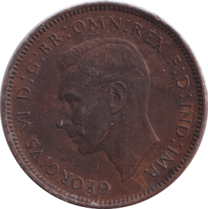 1943 FARTHING ( AUNC ) - FARTHING - Cambridgeshire Coins