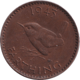 1943 FARTHING ( AUNC ) - FARTHING - Cambridgeshire Coins