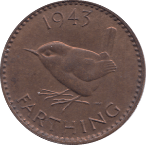 1943 FARTHING ( UNC ) - FARTHING - Cambridgeshire Coins