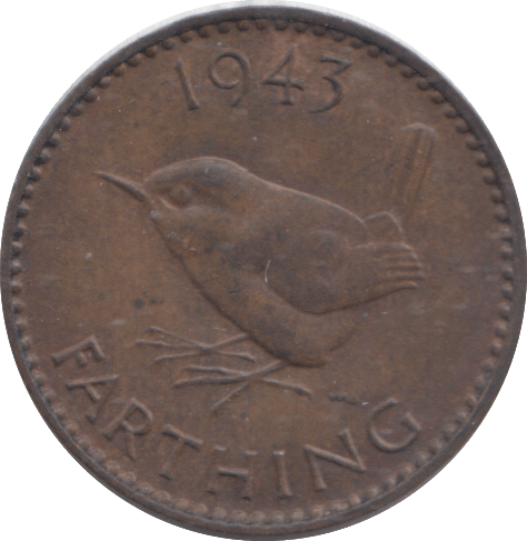 1943 FARTHING ( UNC ) - FARTHING - Cambridgeshire Coins