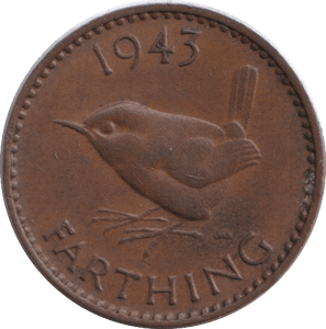 1943 FARTHING ( UNC ) - FARTHING - Cambridgeshire Coins