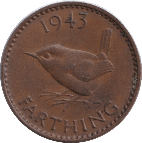 1943 FARTHING ( UNC ) - FARTHING - Cambridgeshire Coins