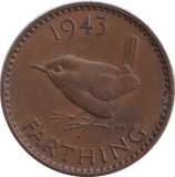1943 FARTHING ( UNC ) - FARTHING - Cambridgeshire Coins