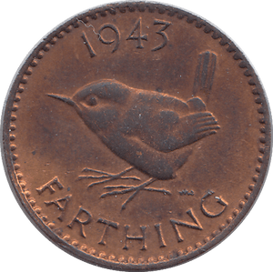 1943 FARTHING ( UNC ) - HALFPENNY - Cambridgeshire Coins