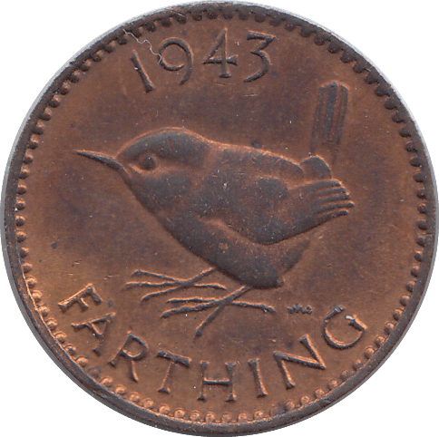 1943 FARTHING ( UNC ) - HALFPENNY - Cambridgeshire Coins