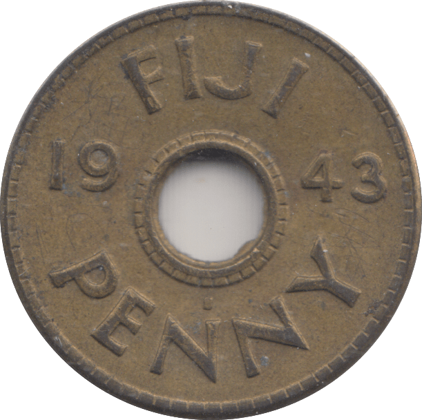 1943 FIJI PENNY - MEDALS & MEDALLIONS - Cambridgeshire Coins