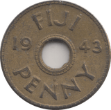1943 FIJI PENNY - MEDALS & MEDALLIONS - Cambridgeshire Coins