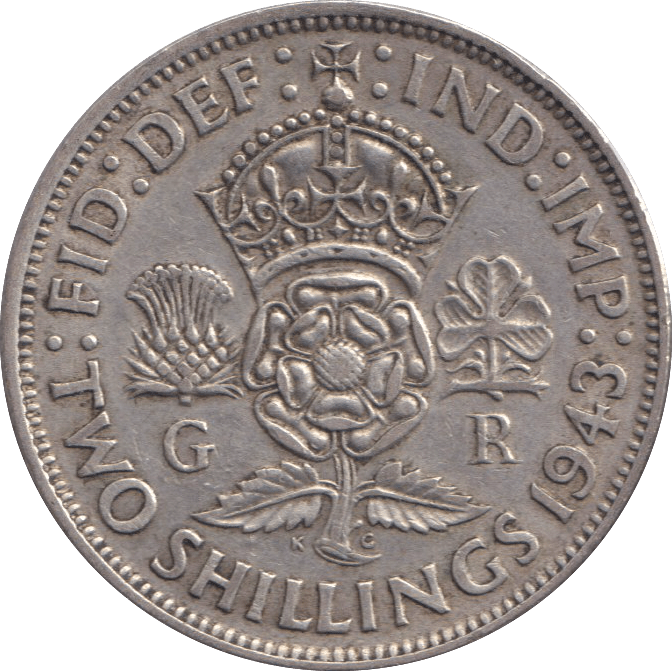 1943 FLORIN ( GVF ) - FLORIN - Cambridgeshire Coins