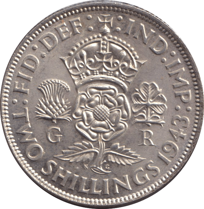 1943 FLORIN ( UNC ) - FLORIN - Cambridgeshire Coins
