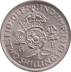 1943 FLORIN ( UNC ) - FLORIN - Cambridgeshire Coins
