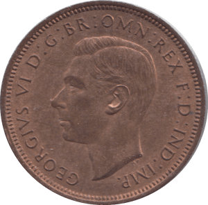 1943 HALF PENNY ( UNC ) - HALFPENNY - Cambridgeshire Coins