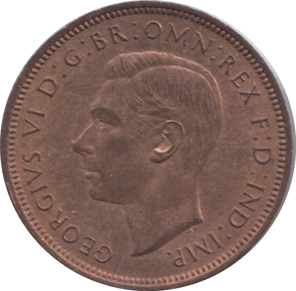 1943 HALF PENNY ( UNC ) - HALFPENNY - Cambridgeshire Coins