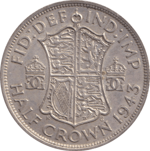1943 HALFCROWN ( AUNC ) - HALFCROWN - Cambridgeshire Coins