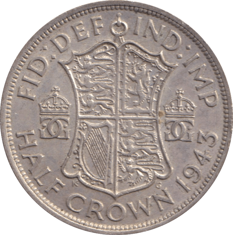 1943 HALFCROWN ( AUNC ) - HALFCROWN - Cambridgeshire Coins