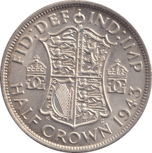 1943 HALFCROWN ( UNC ) - HALFCROWN - Cambridgeshire Coins