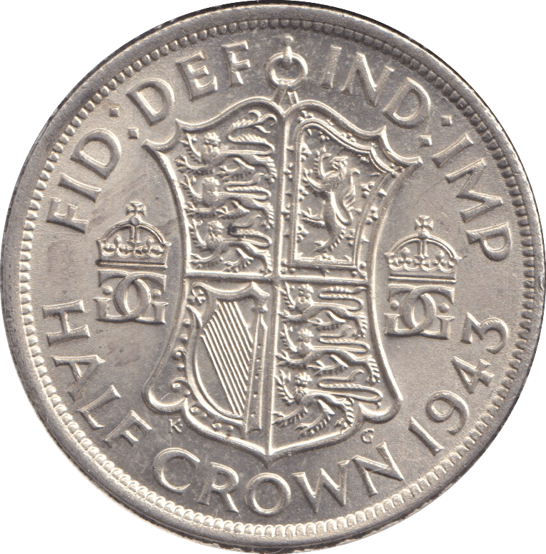 1943 HALFCROWN ( UNC ) - HALFCROWN - Cambridgeshire Coins