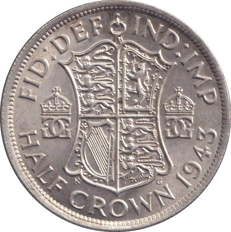 1943 HALFCROWN ( UNC ) - WORLD COINS - Cambridgeshire Coins