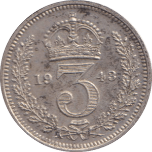 1943 MAUNDY THREEPENCE ( EF ) - MAUNDY THREEPENCE - Cambridgeshire Coins