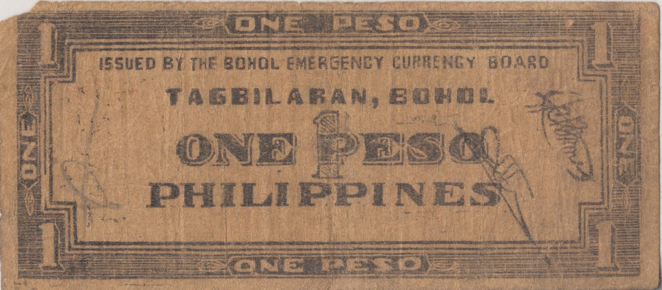 1943 ONE PESO BANKNOTE PHILIPPINES REF 725 - WORLD BANKNOTES - Cambridgeshire Coins