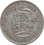 1943 SHILLING ( EF ) - SHILLING - Cambridgeshire Coins