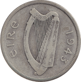 1943 SILVER COIN IRELAND - SILVER WORLD COINS - Cambridgeshire Coins