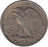 1943 SILVER HALF DOLLAR USA - SILVER WORLD COINS - Cambridgeshire Coins