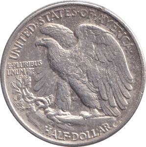1943 SILVER HALF DOLLAR USA - SILVER WORLD COINS - Cambridgeshire Coins