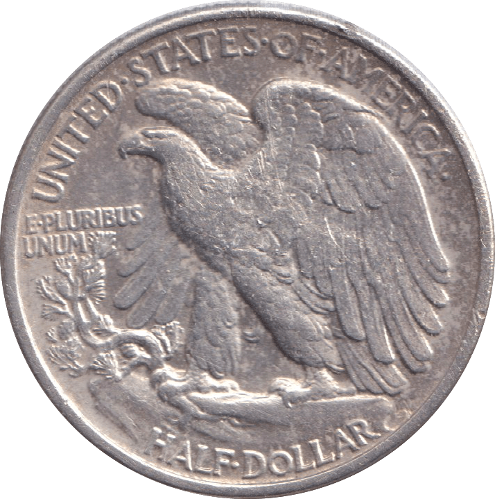 1943 SILVER HALF DOLLAR USA - SILVER WORLD COINS - Cambridgeshire Coins