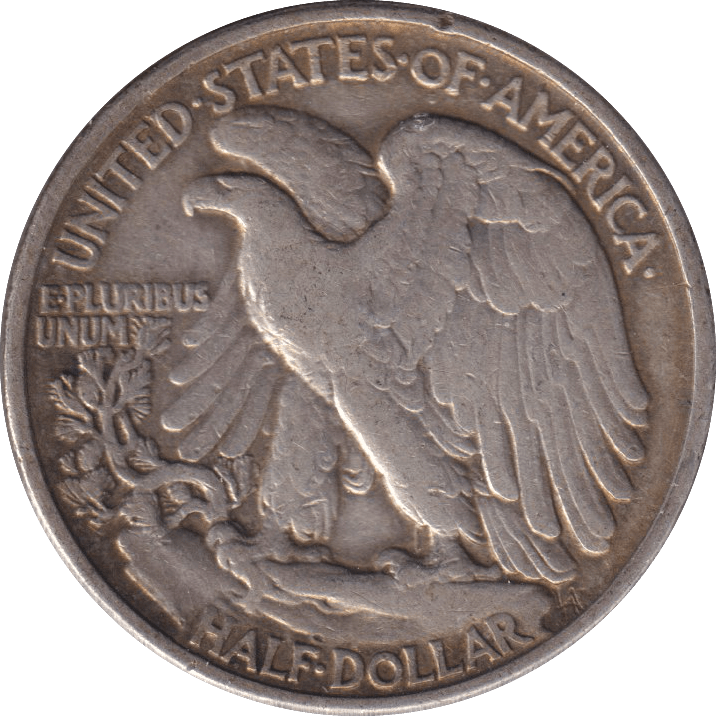 1943 SILVER HALF DOLLAR USA - SILVER WORLD COINS - Cambridgeshire Coins