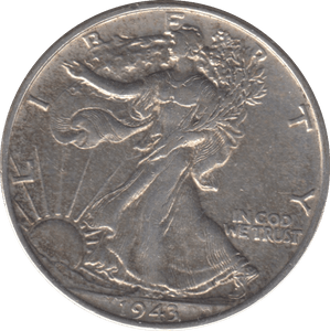 1943 SILVER USA HALF DOLLAR - SILVER WORLD COINS - Cambridgeshire Coins