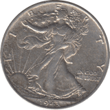 1943 SILVER USA HALF DOLLAR - SILVER WORLD COINS - Cambridgeshire Coins