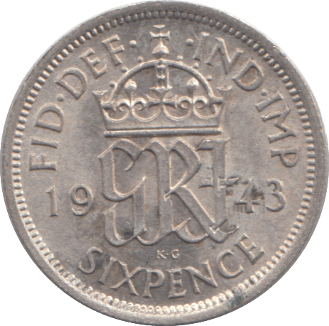 1943 SIXPENCE ( AUNC ) - SIXPENCE - Cambridgeshire Coins