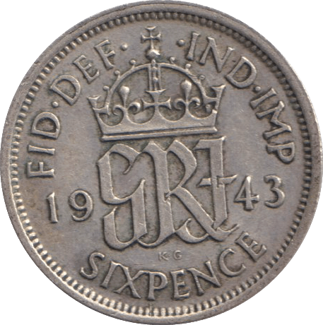 1943 SIXPENCE ( FINE ) - SIXPENCE - Cambridgeshire Coins