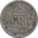1943 SIXPENCE ( GF ) - SIXPENCE - Cambridgeshire Coins