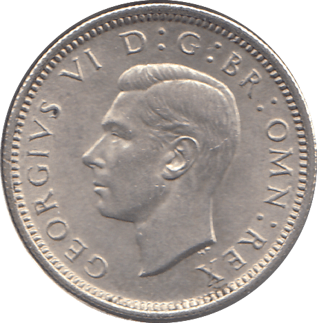 1943 SIXPENCE ( UNC ) 1 - SIXPENCE - Cambridgeshire Coins