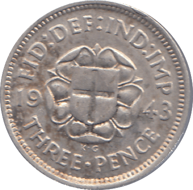 1943 THREEPENCE ( AUNC ) - THREEPENCE - Cambridgeshire Coins