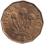 1943 THREEPENCE ( BU ) - THREEPENCE - Cambridgeshire Coins