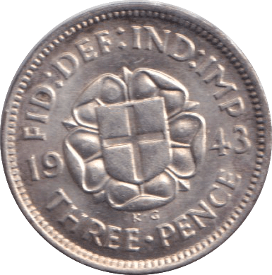 1943 THREEPENCE ( EF ) - THREEPENCE - Cambridgeshire Coins