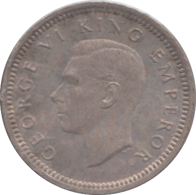 1943 THREEPENCE SILVER NEW ZEALAND - SILVER WORLD COINS - Cambridgeshire Coins