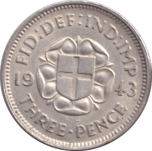 1943 THREEPENCE ( UNC ) - Threepence - Cambridgeshire Coins