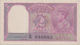 1943 TWO RUPEES INDIA BANKNOTE REF-1816 - WORLD BANKNOTES - Cambridgeshire Coins