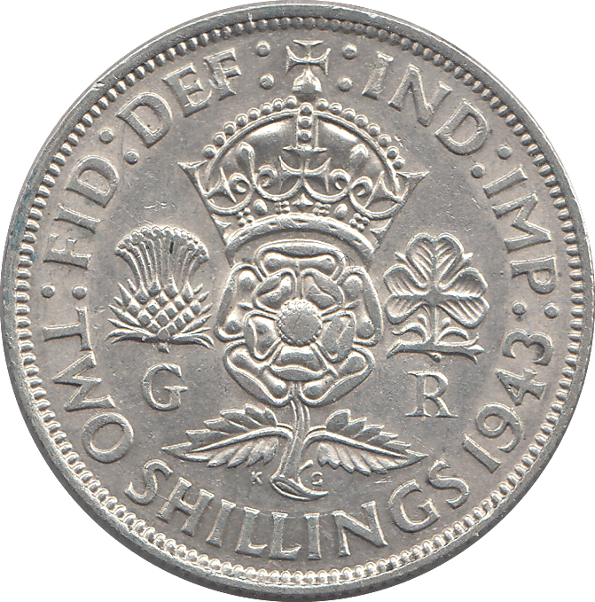 1943 TWO SHILLINGS ( UNC ) - TWO SHILLINGS - Cambridgeshire Coins