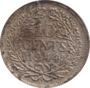 1944 10 CENTS NETHERLANDS - SILVER WORLD COINS - Cambridgeshire Coins