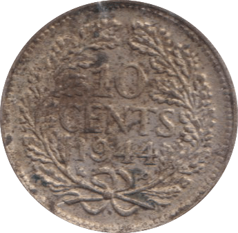 1944 10 CENTS NETHERLANDS - SILVER WORLD COINS - Cambridgeshire Coins