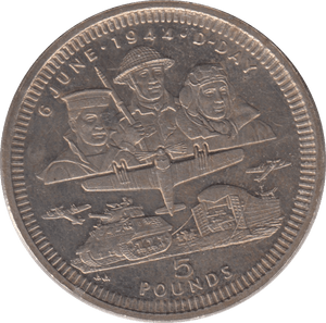1944 £5 D - DAY - WORLD COINS - Cambridgeshire Coins