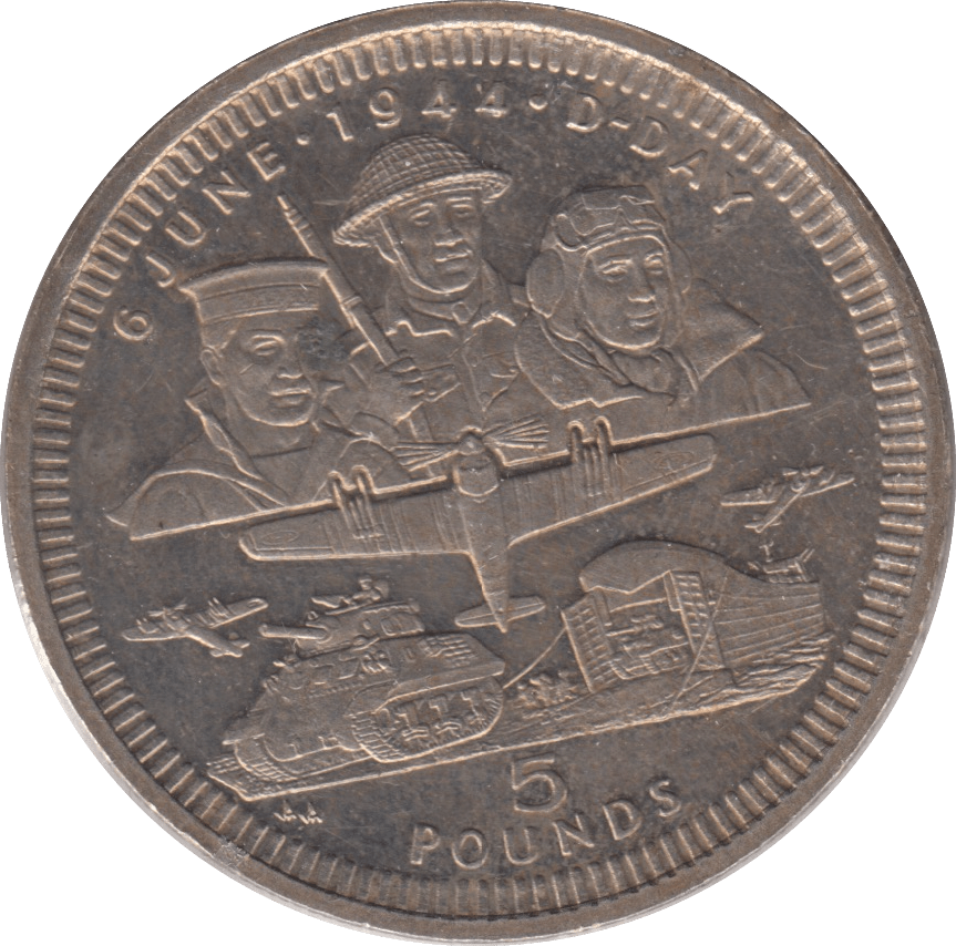 1944 £5 D - DAY - WORLD COINS - Cambridgeshire Coins