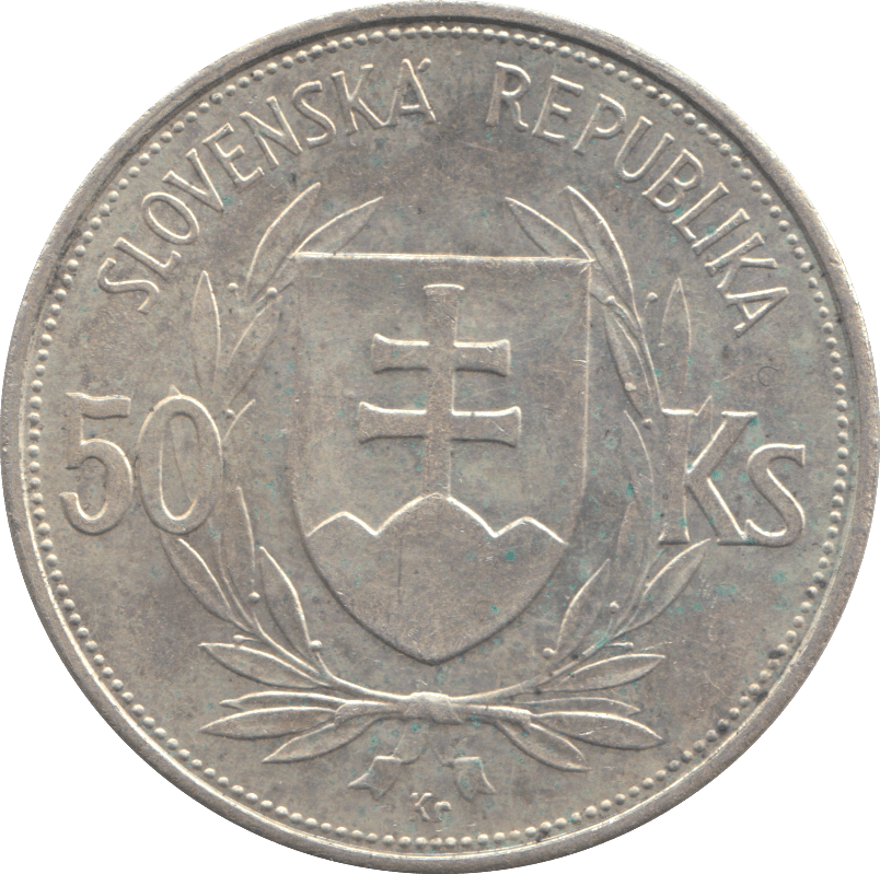 1944 50 KORUN SLOVAKIA - WORLD COINS - Cambridgeshire Coins