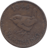 1944 FARTHING ( AUNC ) - FARTHING - Cambridgeshire Coins