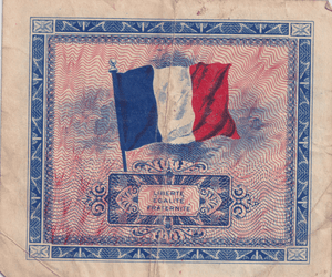 1944 FRANCE 5 FRANC BANKNOTE REF-1717 - WORLD BANKNOTES - Cambridgeshire Coins