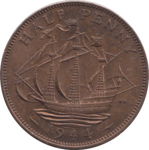 1944 HALF PENNY ( AUNC ) - HALFPENNY - Cambridgeshire Coins